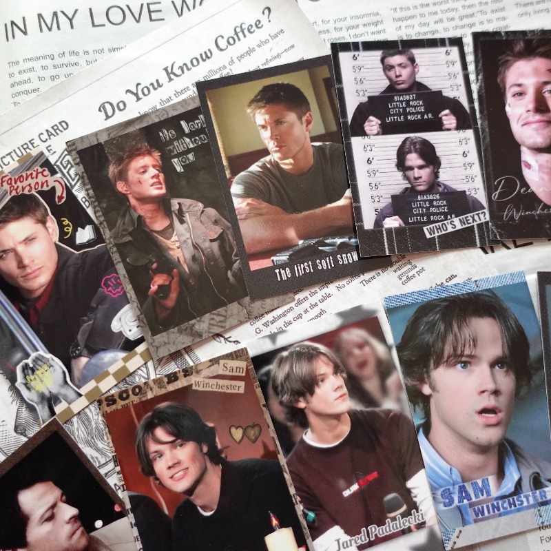 Vintage Collectible Cards - Supernatural SPN Dean & Sam Vintage-Stil