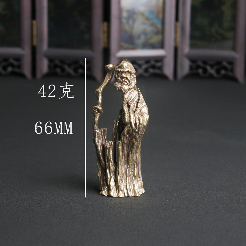 Vintage Collectible Ornaments - Vintage Messing Zen-Meister Dharma-Statue Tischdekoration Skulptur