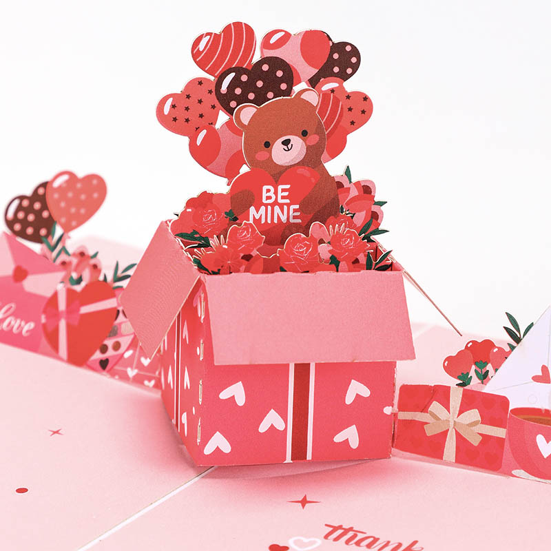 Vintage Collectible Bears - 3D Pop-Up Valentinstagskollektion: Herz-Bär Pop-Up-Box /