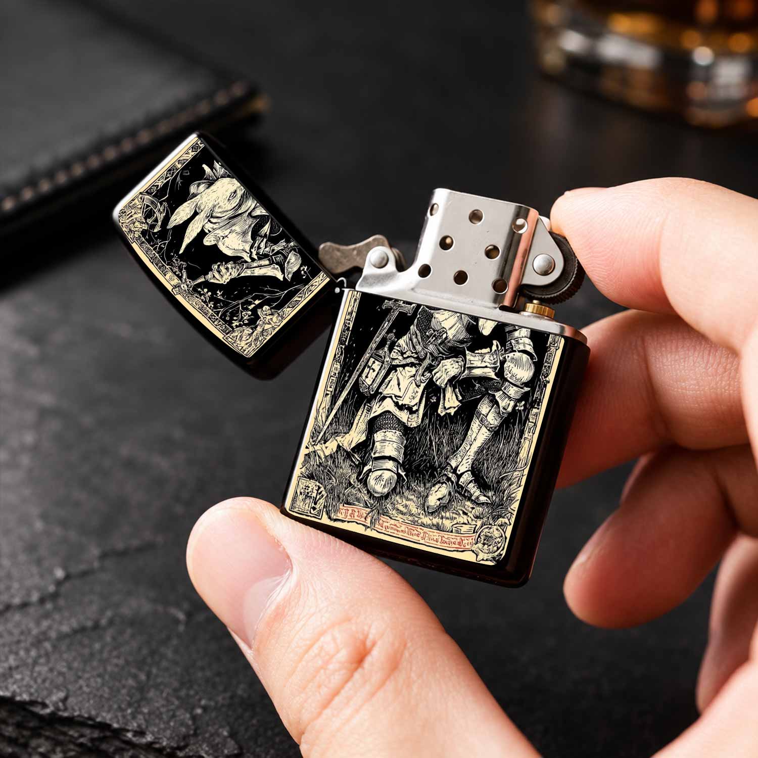 Vintage-Feuerzeug mit graviert – Vintage Collectible Lighters Bewertung und Preis