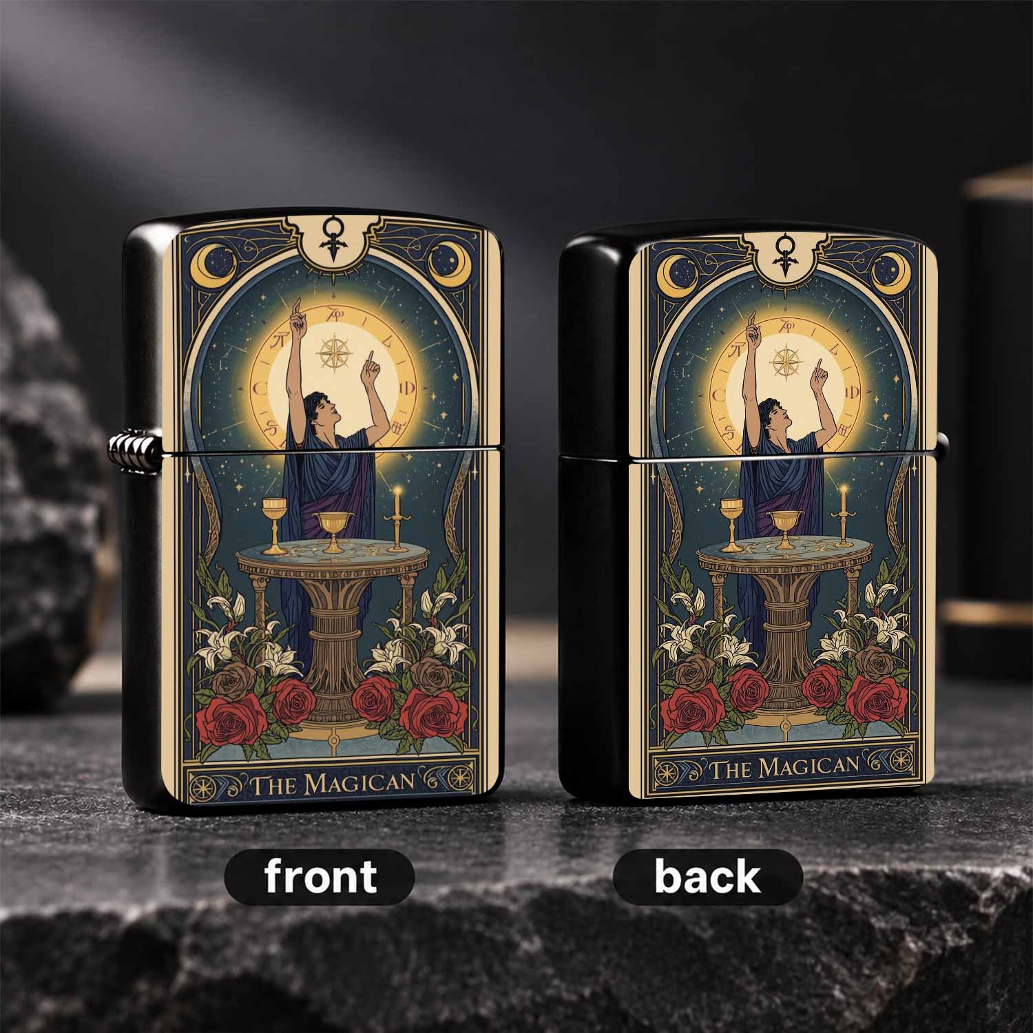 Vintage-Tarot-Feuerzeug mit de – Vintage Collectible Lighters Bewertung und Preis