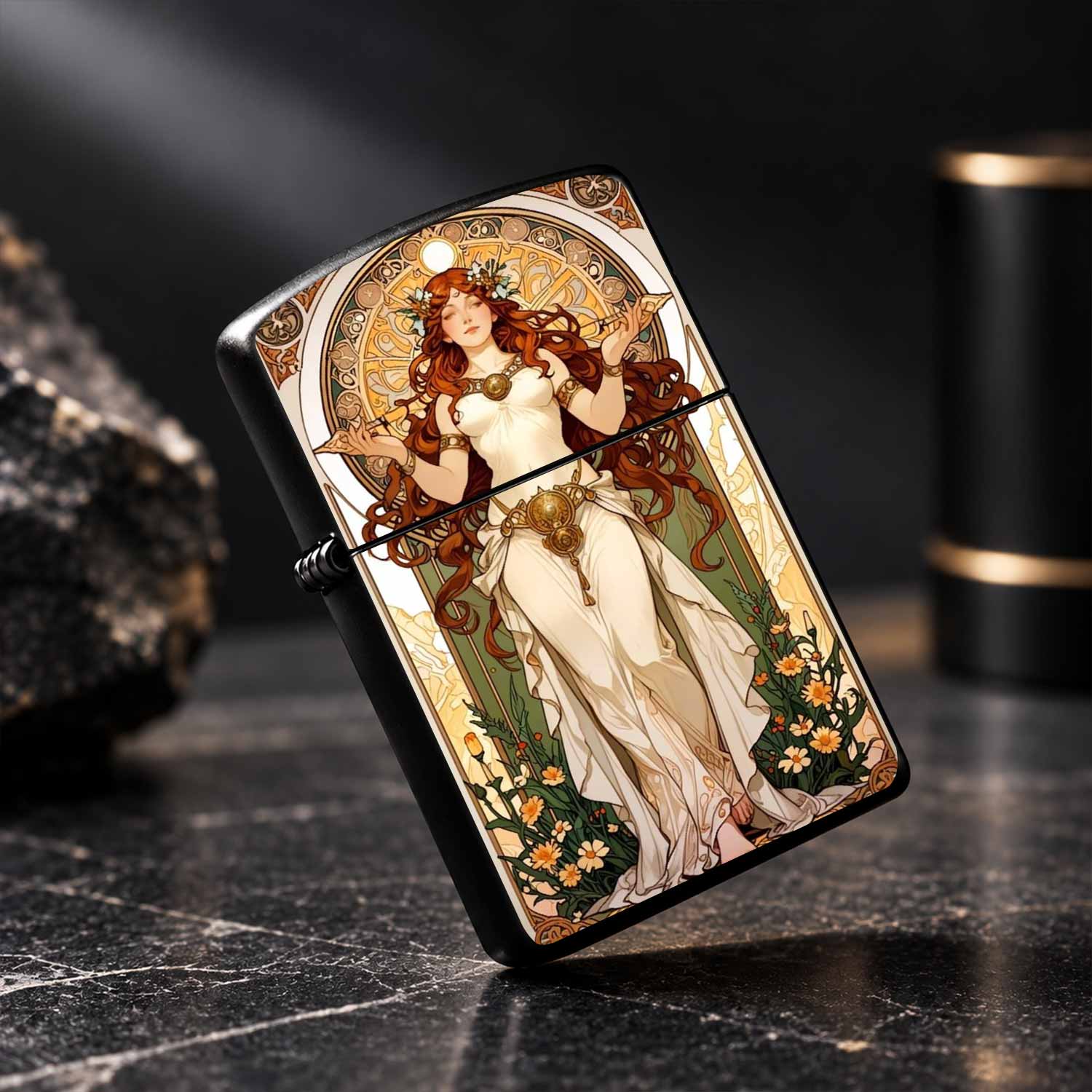 Vintage-Feuerzeug im Art-Nouve – Vintage Collectible Lighters Bewertung und Preis