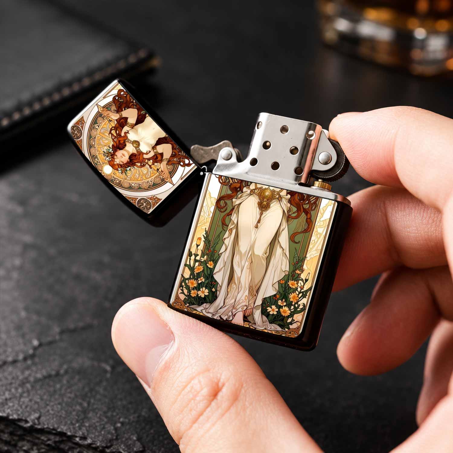 Vintage-Feuerzeug im Art-Nouve – Vintage Collectible Lighters Bewertung und Preis